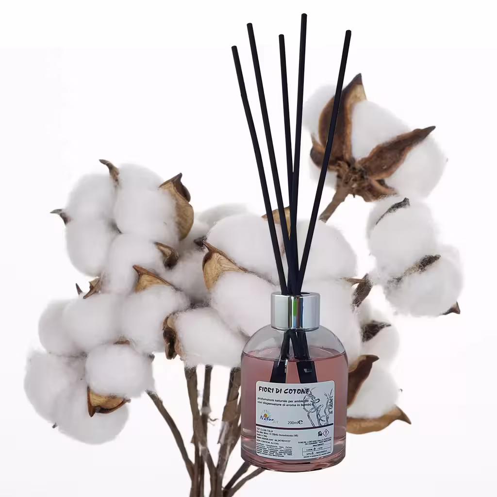 Diffusore con bastoncini Fiori di Cotone