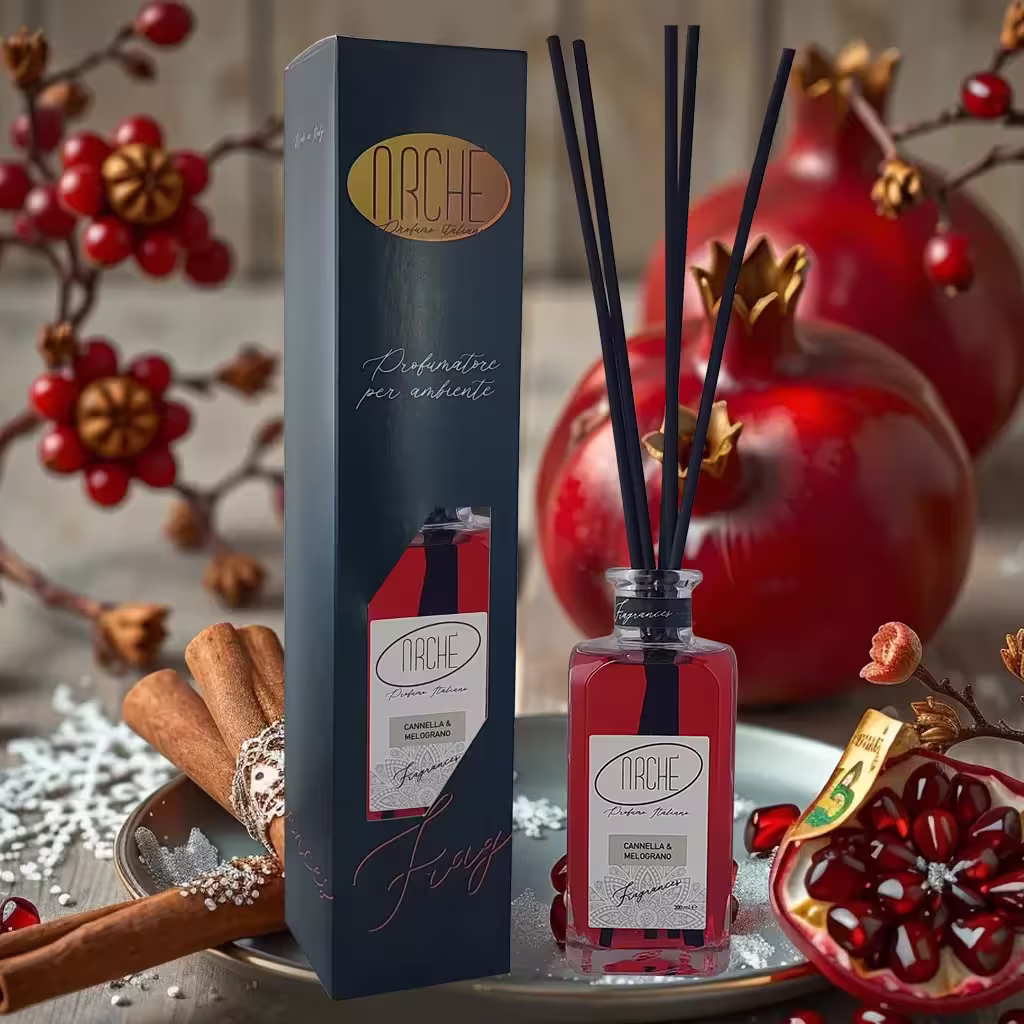 Fragranza con bastoncini Cannella e Melograno
