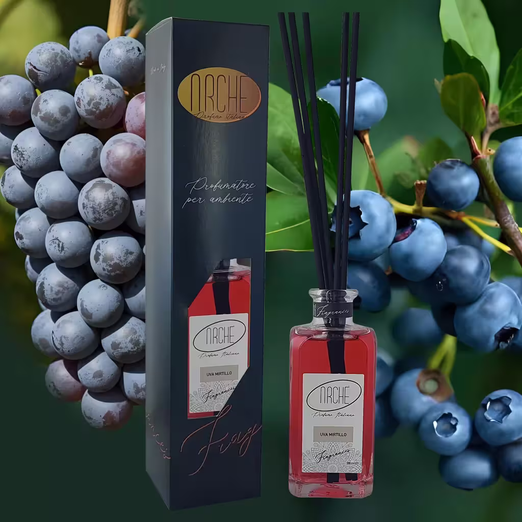 Fragranza con bastoncini Uva Mirtillo